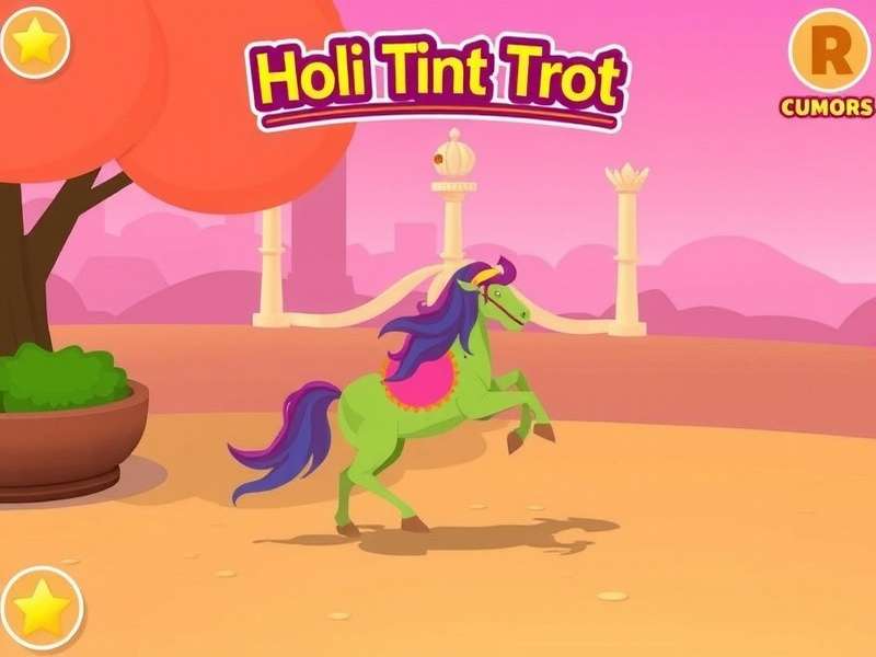 Holi Tint Trot Game Screenshot
